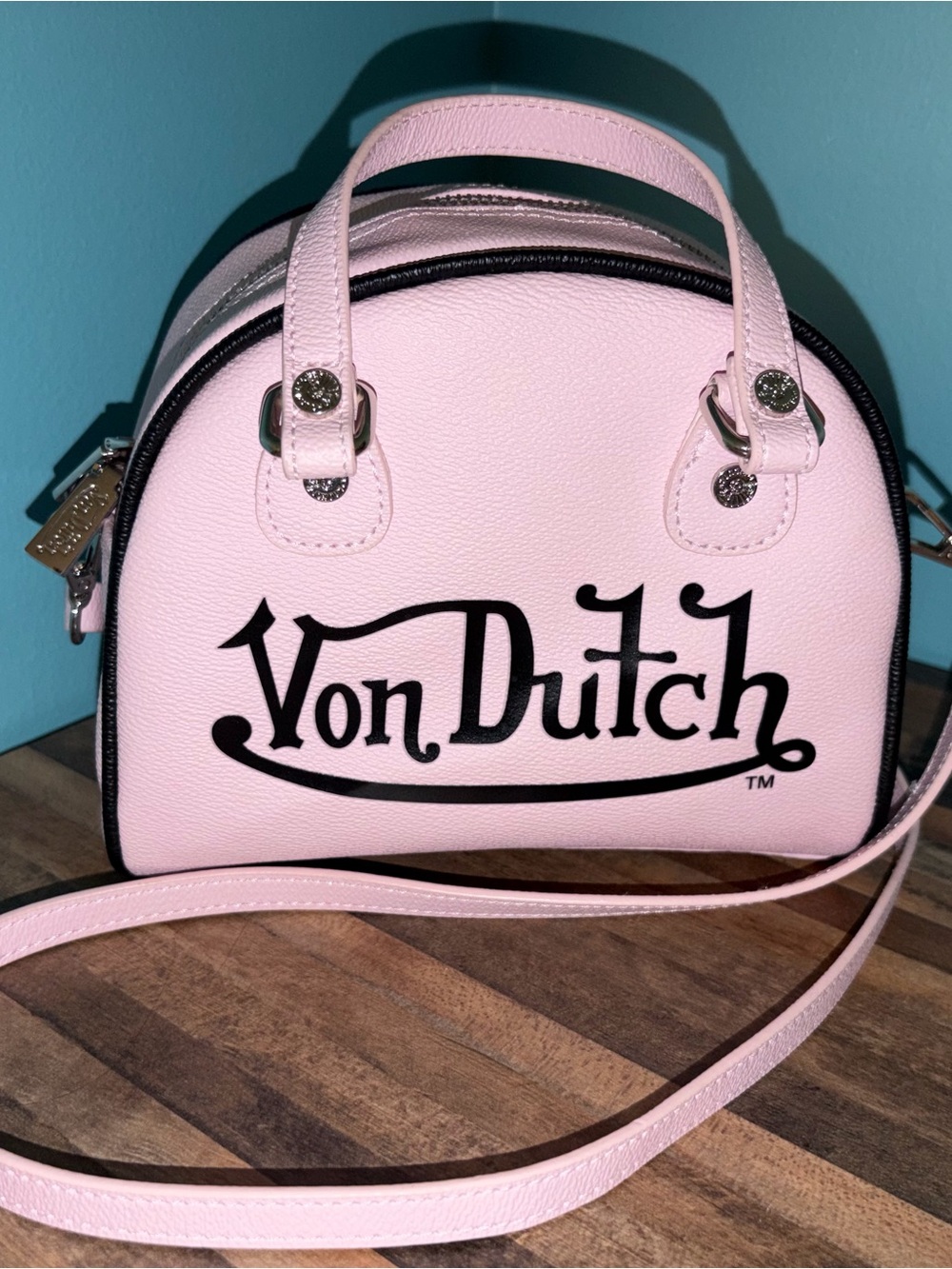 Von Dutch Pink Bowling Bag- Crossbody